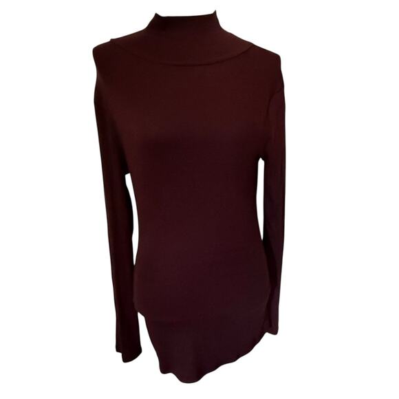 A New Day Burgundy Maroon Long Sleeve Turtle Neck woman's Size Medium - Picture 1 of 8